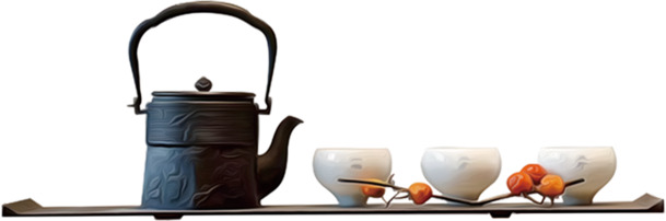 中式茶具家具PNG透明图，中国风装饰元素，高清下载素材库