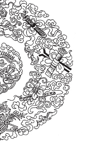 端午节复古龙纹PNG素材，高清透明，黑色大气，节日元素丰富