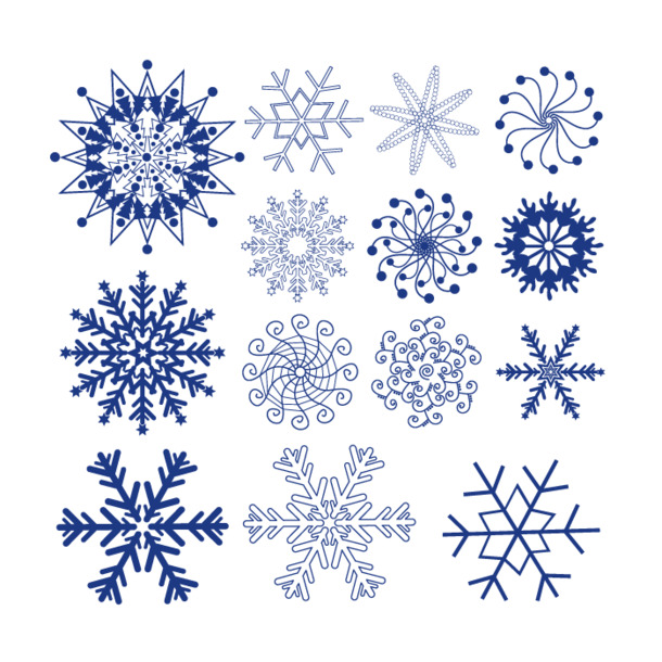 圣诞节蓝色雪花PNG透明图片，高清节日元素设计素材下载