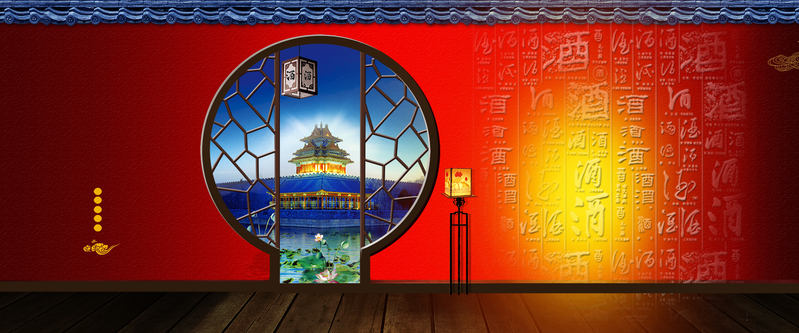 淘宝白酒海报背景，复古中国风JPG图片素材，高清下载