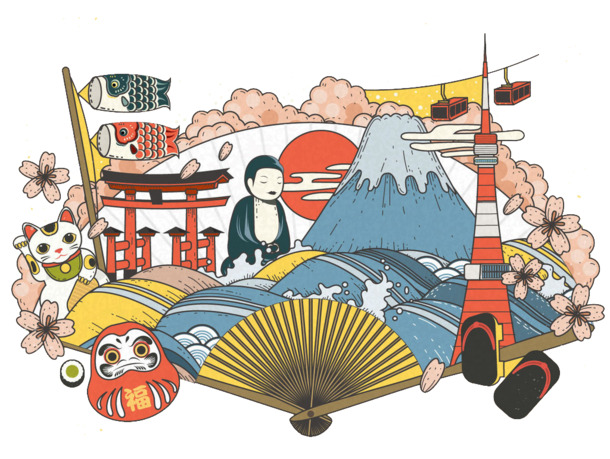 日本风情PNG透明图片，高清装饰元素，中国风设计素材下载