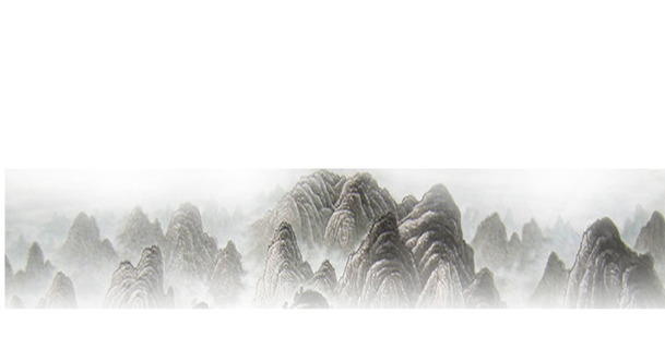 中国风山脉线条PNG透明图片，高清装饰元素，设计素材下载