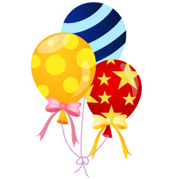 圣诞前夜小丑气球PNG图标，高清透明，节日元素设计素材下载