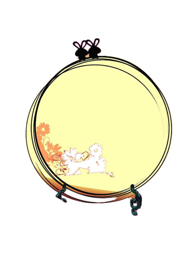 中秋节月亮玉兔PNG透明图，高清节日元素，设计素材下载