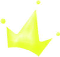 荧光绿皇冠卡通图案，儿童节日元素，六一PNG高清透明素材下载