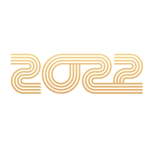 2022金色字体设计，高清PNG免抠素材，PSD格式下载