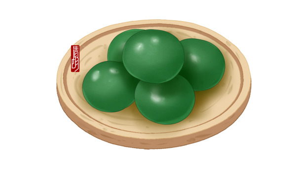 清明大青团PNG透明图，节日元素PSD设计素材高清下载