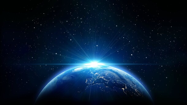 梦幻星空月球背景，抽象透明PNG设计素材，高清下载