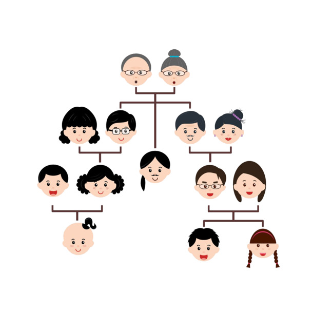家庭图表PNG透明装饰元素，高清图片素材，助力PPT设计下载