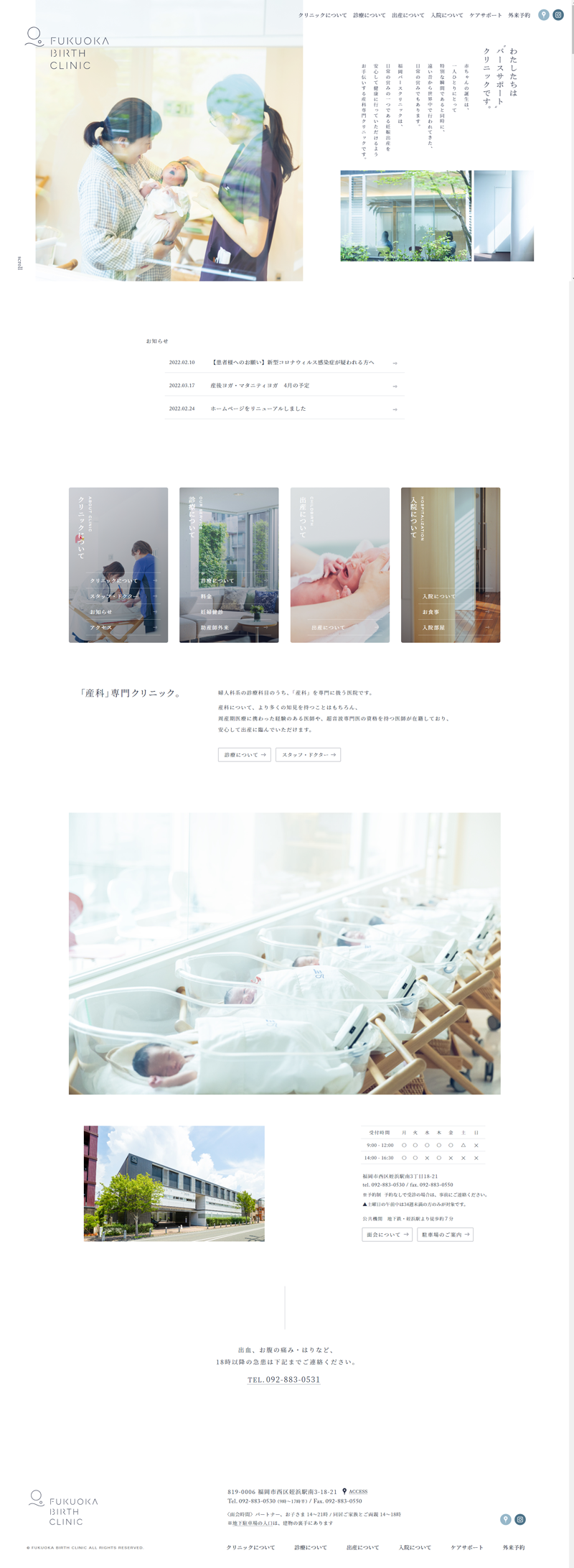清爽简洁的html妇幼保健所妇产科网站模板