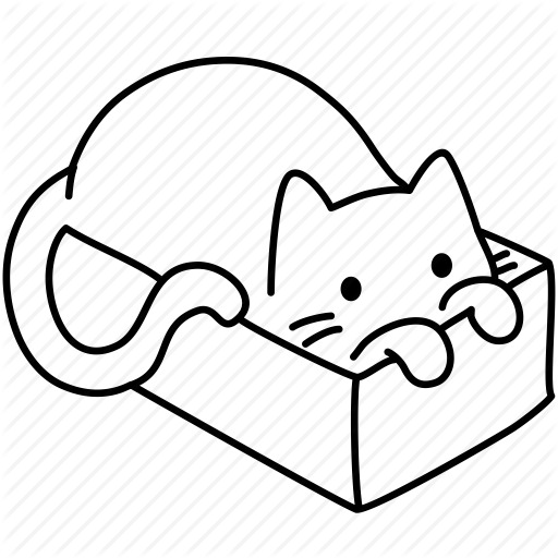 手绘卡通小猫咪PNG素材，箱子里的萌宠手绘，高清透明图片设计下载