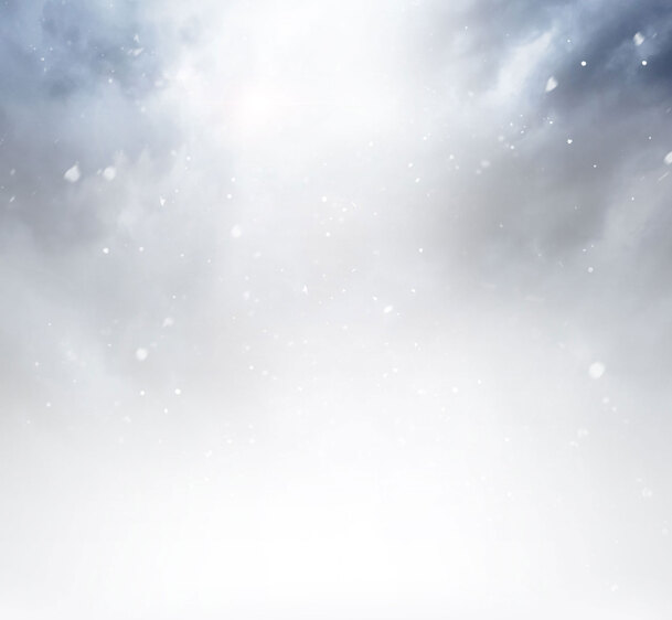 灰色天空雪花纷飞，矢量PNG透明背景，抽象梦幻图片素材下载