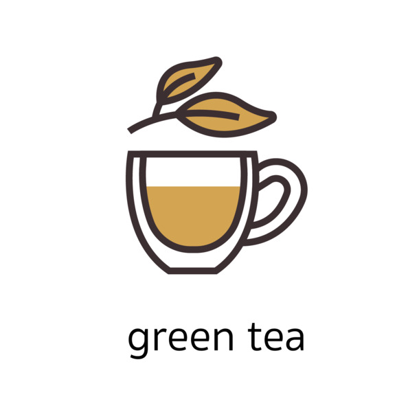 可爱绿茶卡通图标，高清PNG透明免扣素材，AI格式设计元素下载