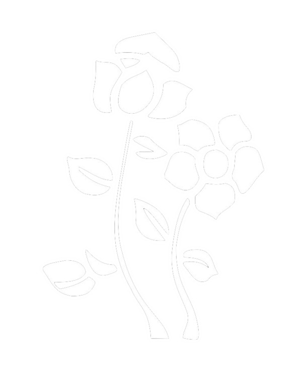 鲜花剪影PNG透明底纹，高清背景元素，设计素材随心下