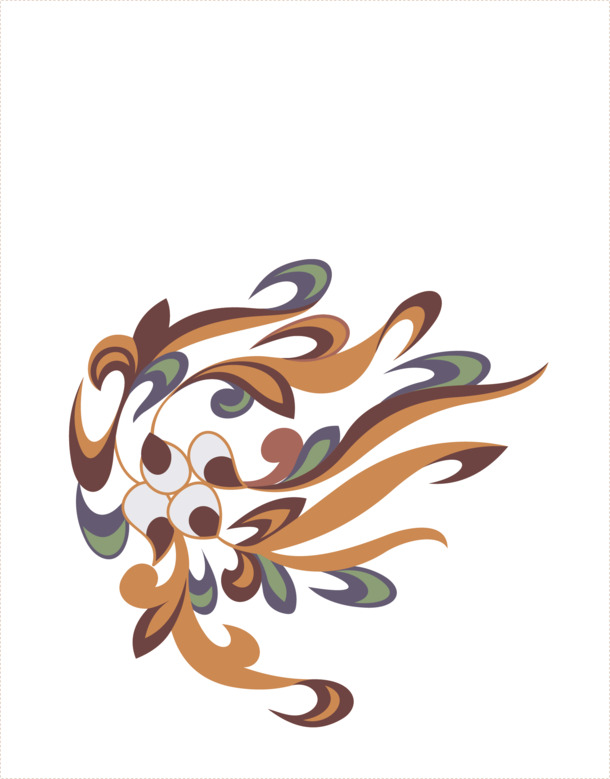 敦煌花草纹样，高清PNG透明图片，花瓣漂浮元素，设计素材免费下载