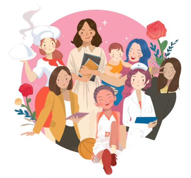 妇女节PNG透明图片，职业女性高清素材，节日元素丰富，免费下载