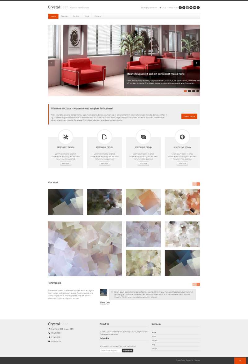 基于bootstrap的干净专业业务响应式web模板