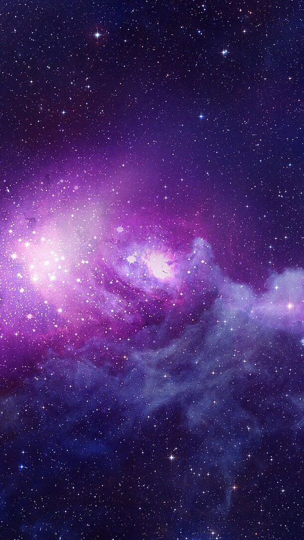 唯美紫色星空夜景PNG透明背景，抽象梦幻设计素材下载