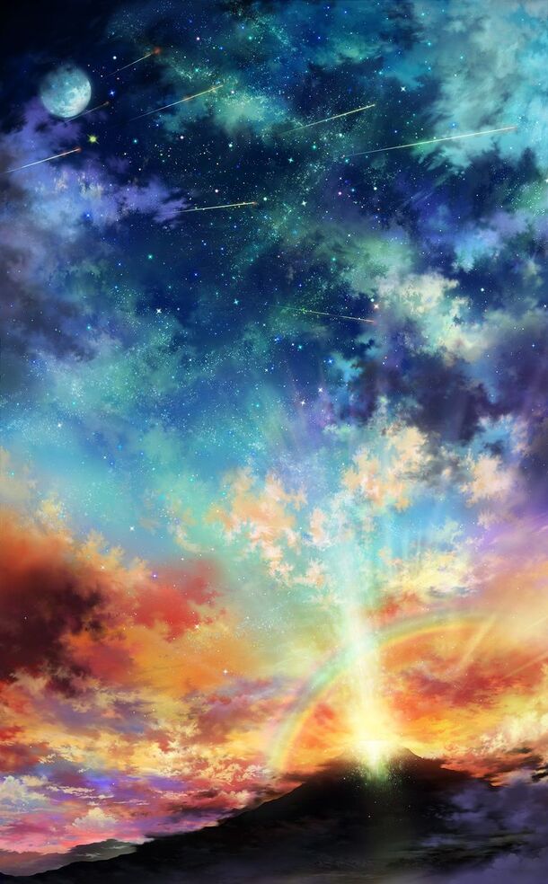 梦幻流星雨海报背景，高清PNG透明图，抽象梦幻设计素材下载