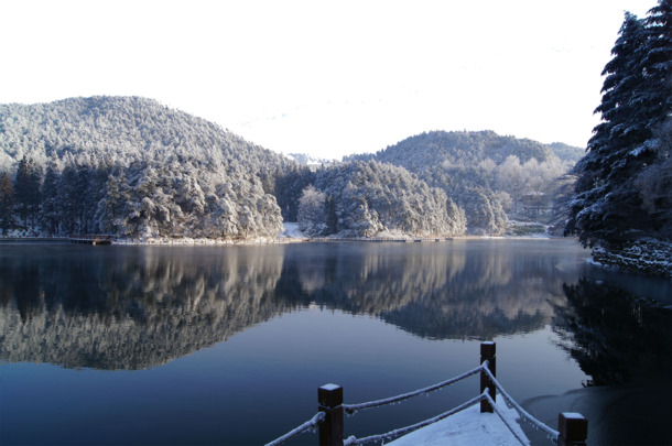 庐山雪景高清PNG透明背景，摄影风景素材下载