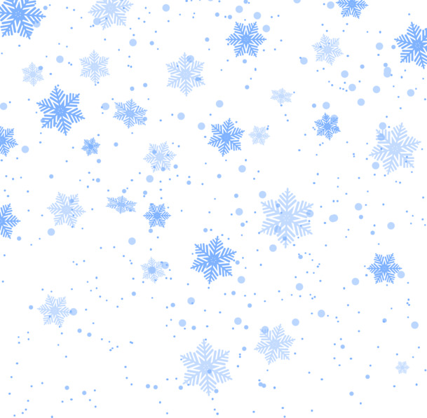 手绘蓝色雪花PNG素材，高清透明图片，花瓣漂浮元素，设计下载必备