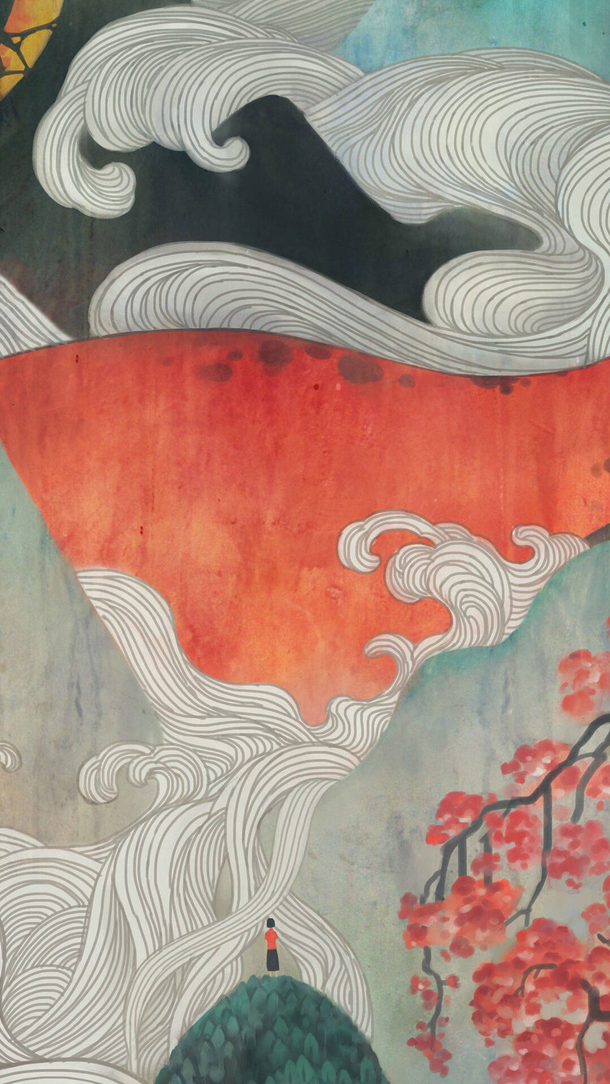 大鱼海棠手绘PNG素材，高清透明背景，H5设计元素免费下载