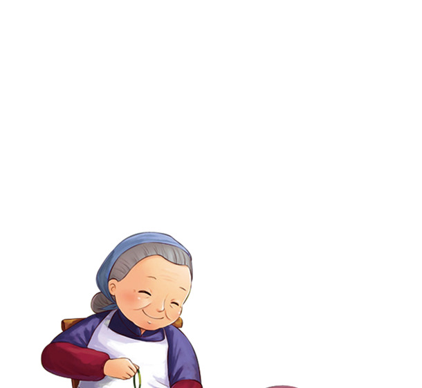 端午节粽子与小孩，老奶奶包粽子高清PNG透明图片素材下载