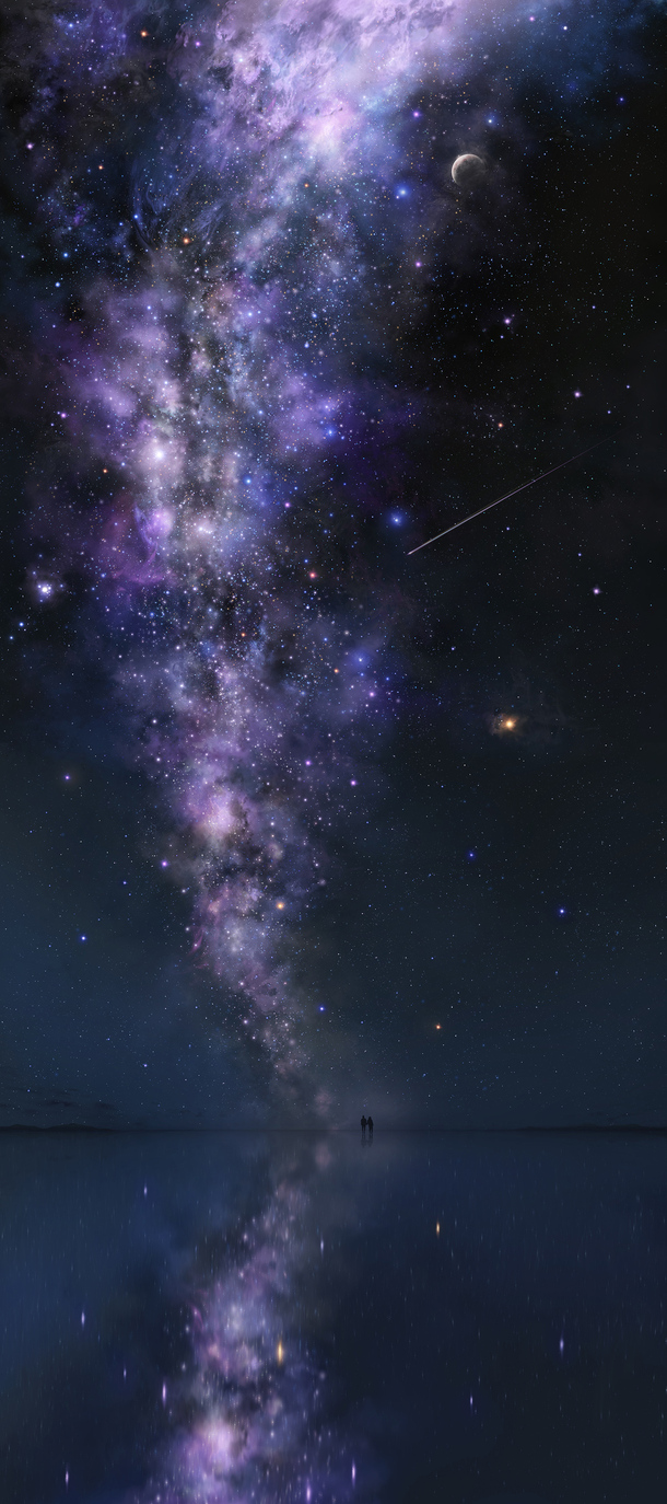 深邃星球银河系全景，抽象梦幻PNG透明背景图片素材，高清下载