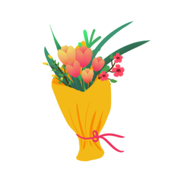 教师节献礼，高清PNG透明鲜花图片，PSD花瓣元素，免费下载设计素材