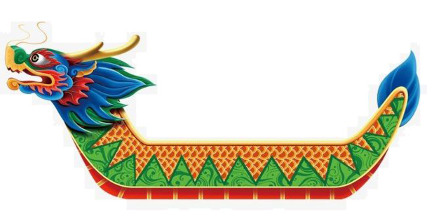 端午节手绘龙舟PNG透明图片，高清平面节日元素，设计素材免费下载