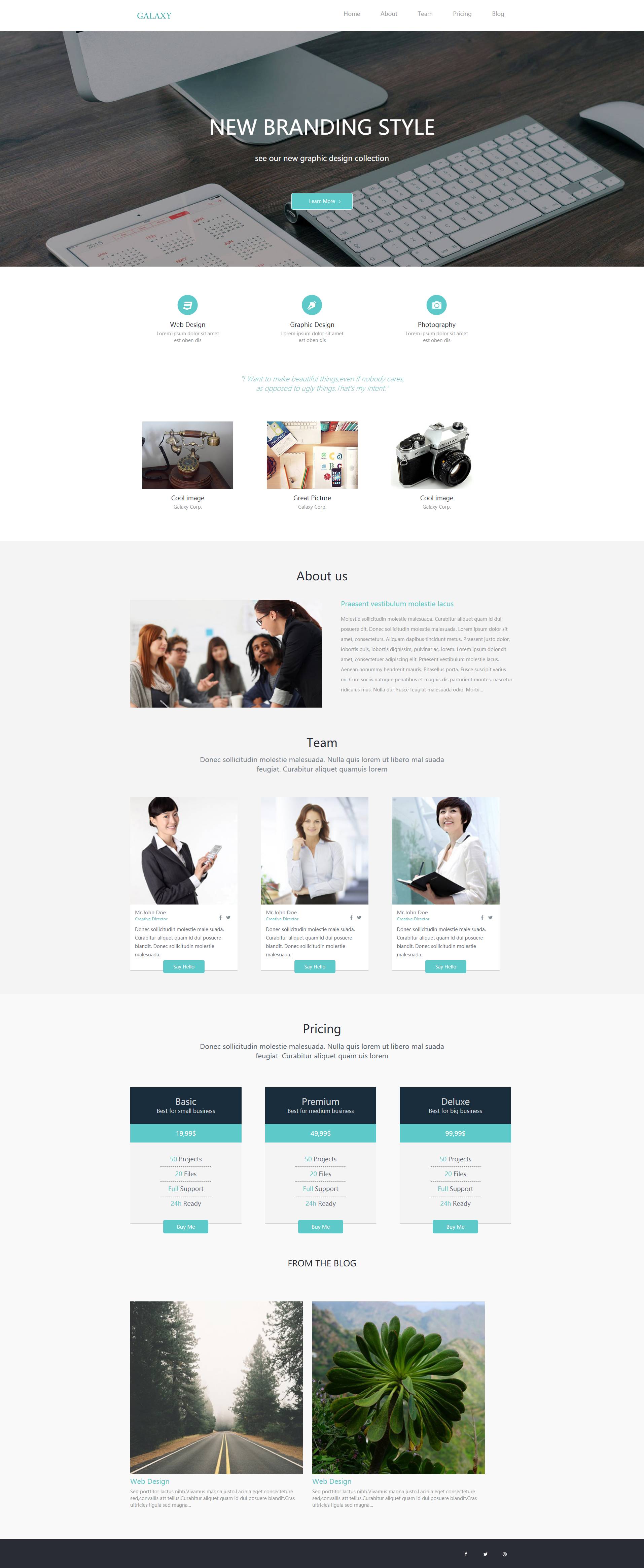 简洁现代软件科技互联网公司bootstrap模板