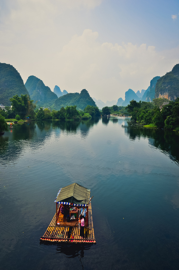 桂林山水绝美背景，高清PNG透明图，H5设计素材下载