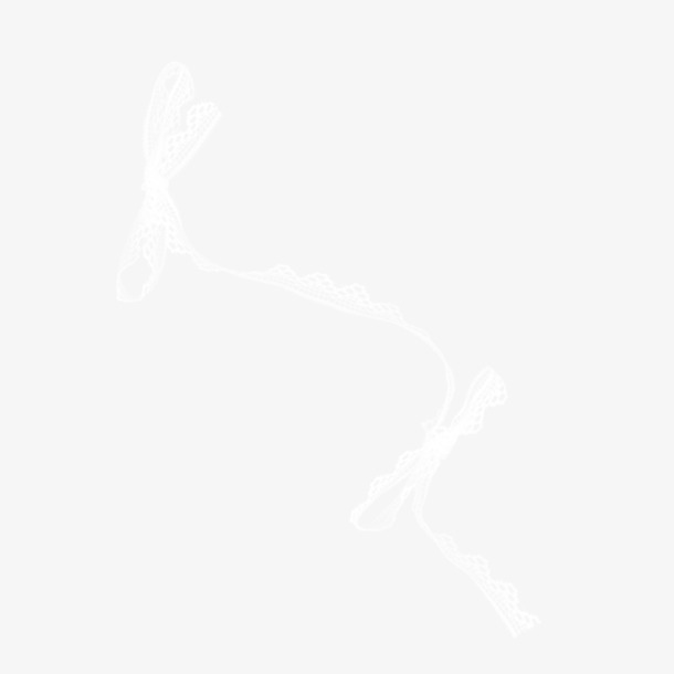 高清白色丝带PNG透明底纹图片，设计素材免费下载