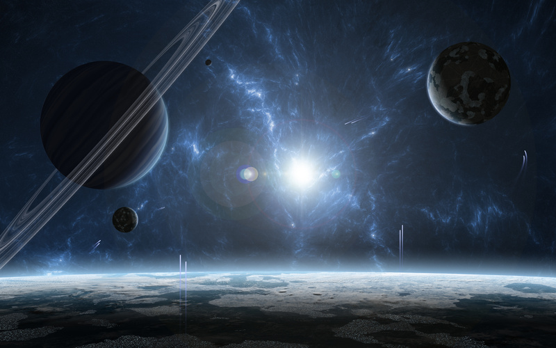 科幻星球宇宙背景，高清JPG图片素材，行星摄影美景下载
