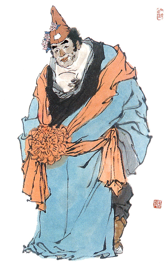 水浒插图PNG透明素材，高清装饰元素，墨迹笔触，免费下载