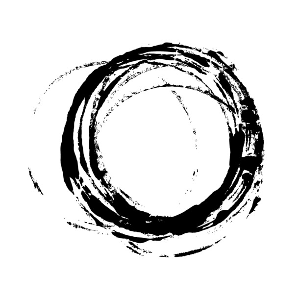 杂乱线条毛笔圈PNG素材，高清透明装饰笔触，墨迹图片设计必备下载