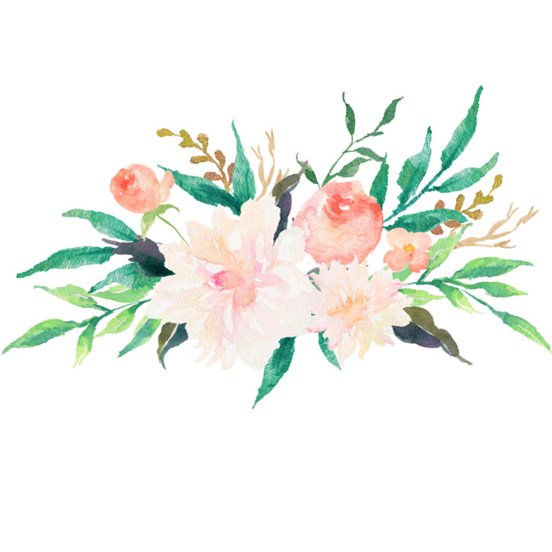 手绘粉色花朵水彩矢量PNG，卡通元素设计素材高清下载