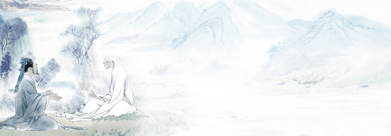 中国风水墨画古人物JPG图片，复古高清Banner素材下载