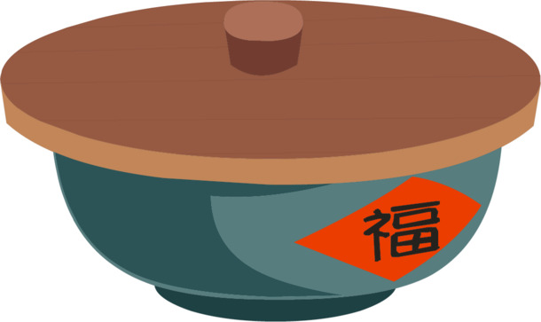 古代家用器皿设计素材，手绘卡通PNG透明图片，AI格式高清下载