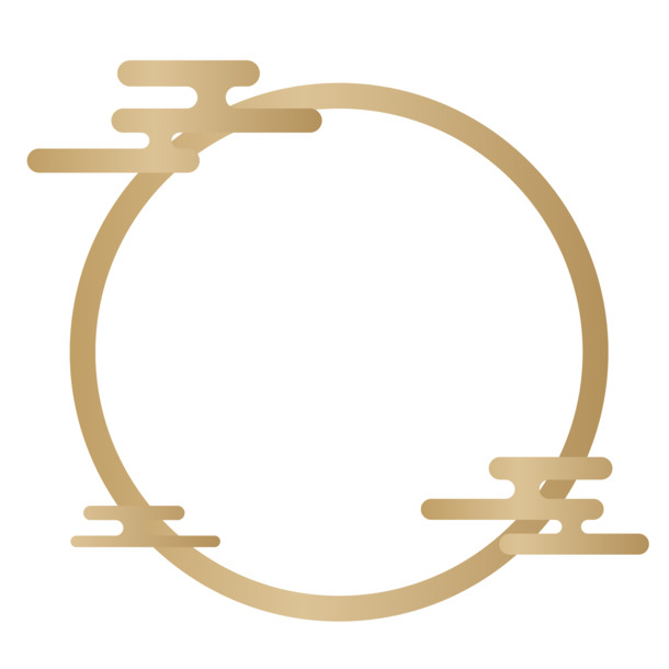金色祥云PNG，国潮风高清透明装饰元素，中国风设计素材下载