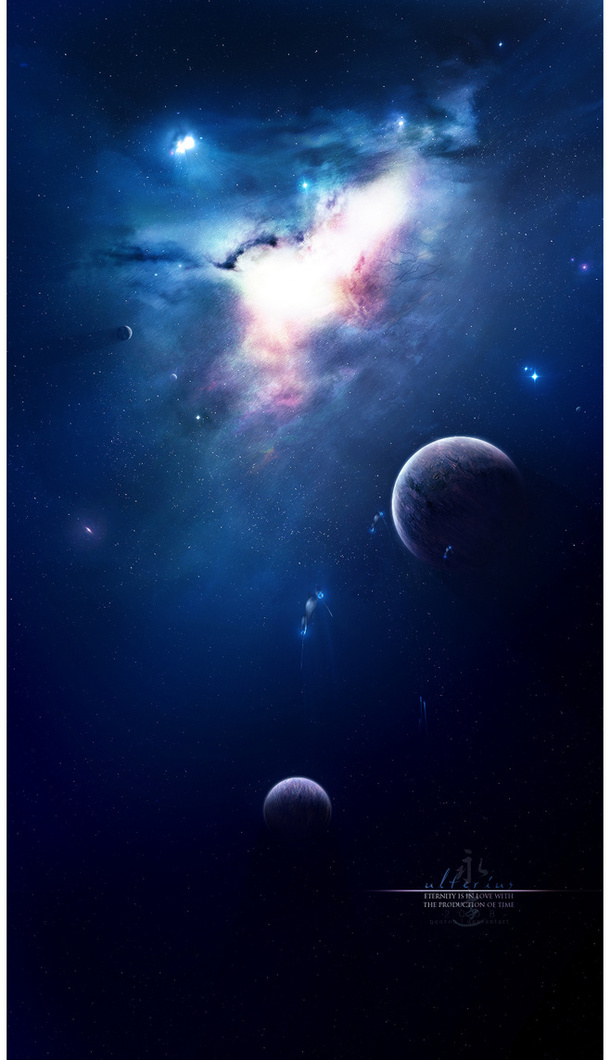 宇宙星辰唯美背景，高清PNG透明图片，H5设计素材免费下载