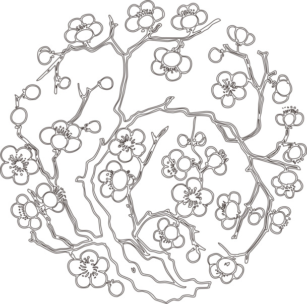 手绘花纹PNG/AI设计素材，高清透明装饰图案，免费下载