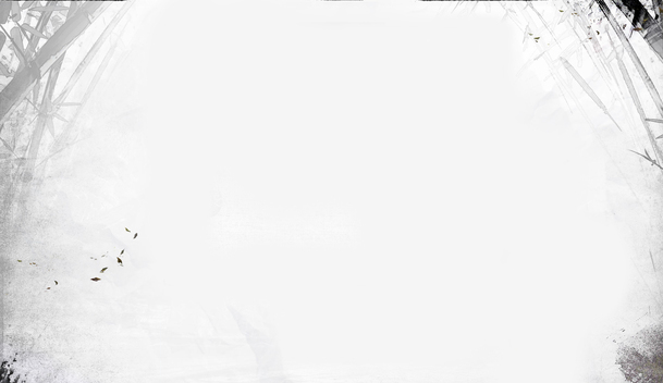 竹林水墨画高清PNG背景，古典中国风透明图片素材下载