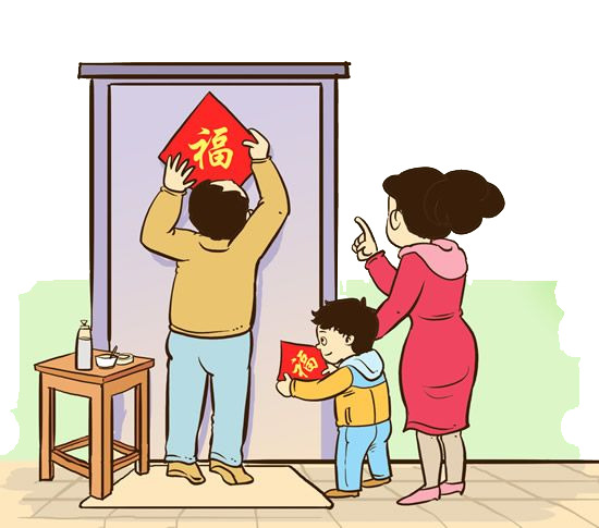 除夕对联PNG素材，高清透明图片，节日元素丰富，元旦春节元宵设计必备，免费下载