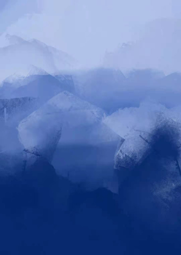 海蓝渐变纹理背景PNG，高清透明，梦幻抽象设计素材下载