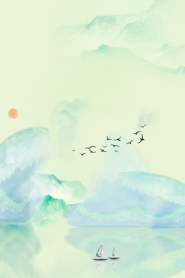 清新淡雅古风PNG背景图，古典中国风高清透明设计素材下载