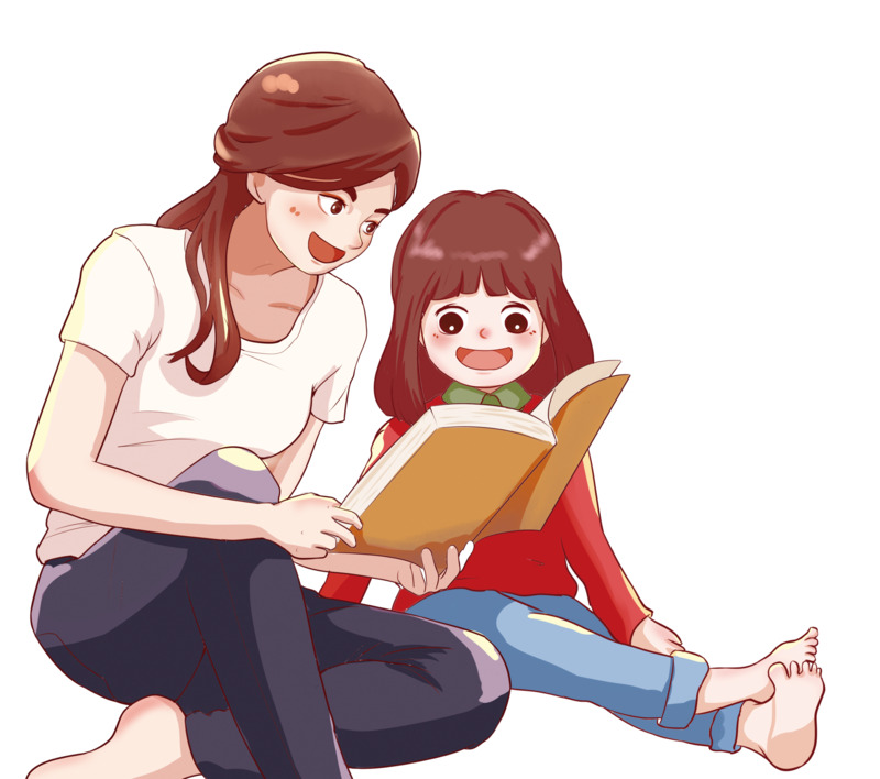 女儿故事会，高清PNG透明节日图片，元旦春节元宵PSD素材下载