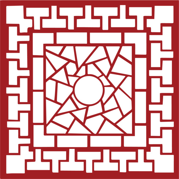 中国风方形窗棂PNG透明图，古典装饰元素，高清素材下载