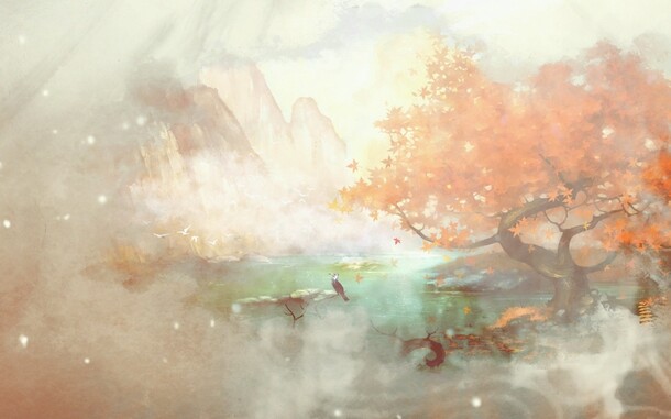 古风仙侠原画素材，唯美梦幻PNG透明背景，抽象元素，高清下载