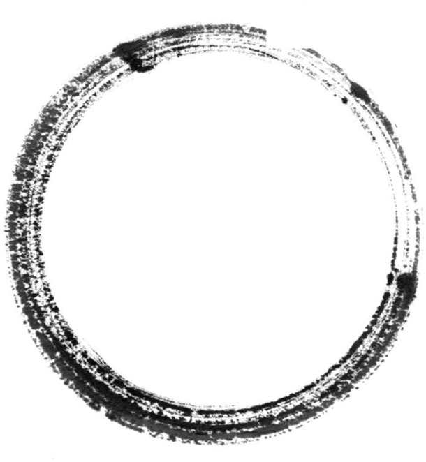 圆圈水墨画PNG素材，高清透明图片，装饰特效元素，免费下载